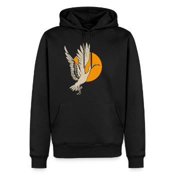 Ibis - Männer Premium Bio Hoodie - Schwarz - Vorne - Nico (187cm)