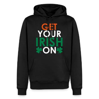 Obtenez votre irlandais sur - Sweat à capuche Premium bio Homme - noir - Devant - Nico (187cm)
