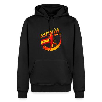 ESPANA - FUSSBALL SHIRT - Männer Premium Bio Hoodie - Schwarz - Vorne - Nico (187cm)