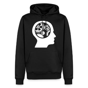 Vitesse dans la tête - Sweat à capuche Premium bio Homme - noir - Devant - Nico (187cm)