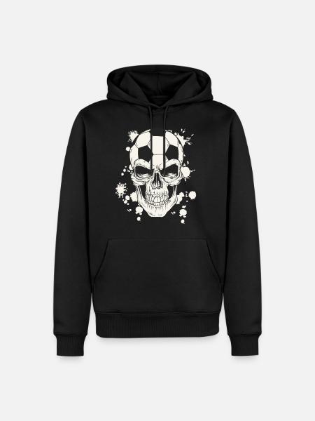 Soccer skull - Men’s Premium Organic Hoodie - black