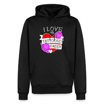 I Love My Daddy - Männer Premium Bio Hoodie - Schwarz - Vorne - Nico (187cm)