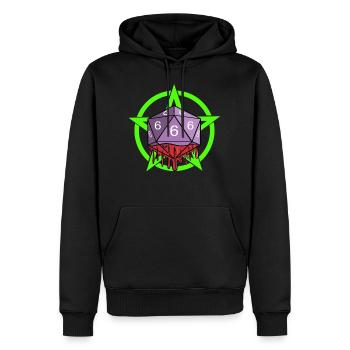 Dice RPG Game Role Playing 666 avec Pentagram - Sweat à capuche Premium bio Homme - noir - Devant - Nico (187cm)