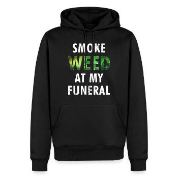 Cannabis hemp leaf marijuana reggae hemp gift - Men’s Premium Organic Hoodie - black - Front - Nico (187cm)