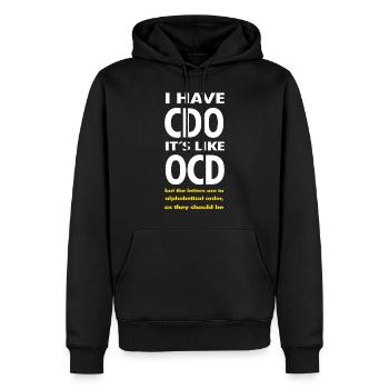 OCD Zwangsstörung Sarkasmus Witzig Humor Geschenk - Männer Premium Bio Hoodie - Schwarz - Vorne - Nico (187cm)