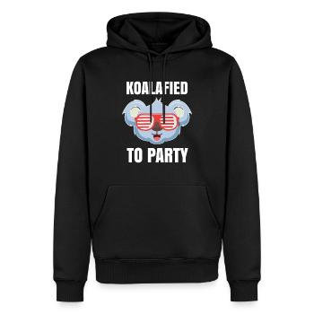 Koala Bear Party Funny Funny Celebrate Gift - Sweat à capuche Premium bio Homme - noir - Devant - Nico (187cm)