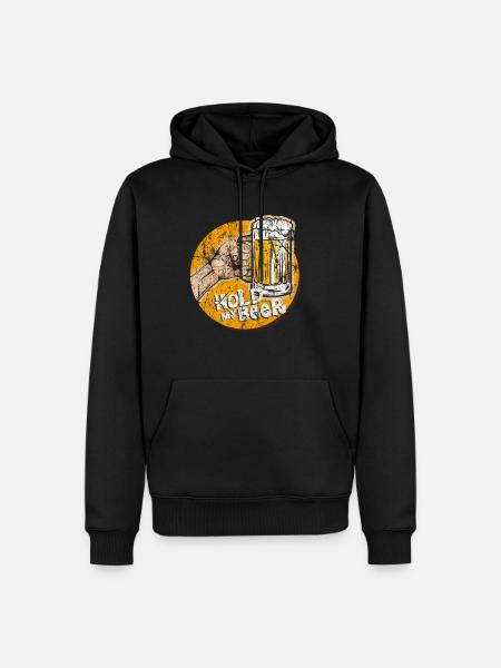 alcohol - Men’s Premium Organic Hoodie - black
