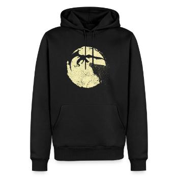 Drache - Männer Premium Bio Hoodie - Schwarz - Vorne - Nico (187cm)