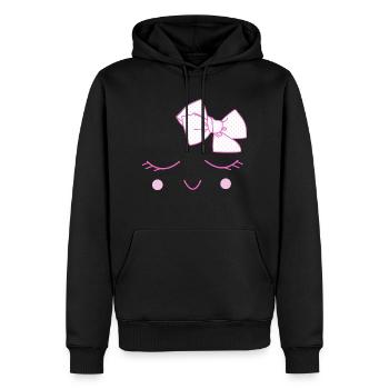 Kinder - Männer Premium Bio Hoodie - Schwarz - Vorne - Nico (187cm)
