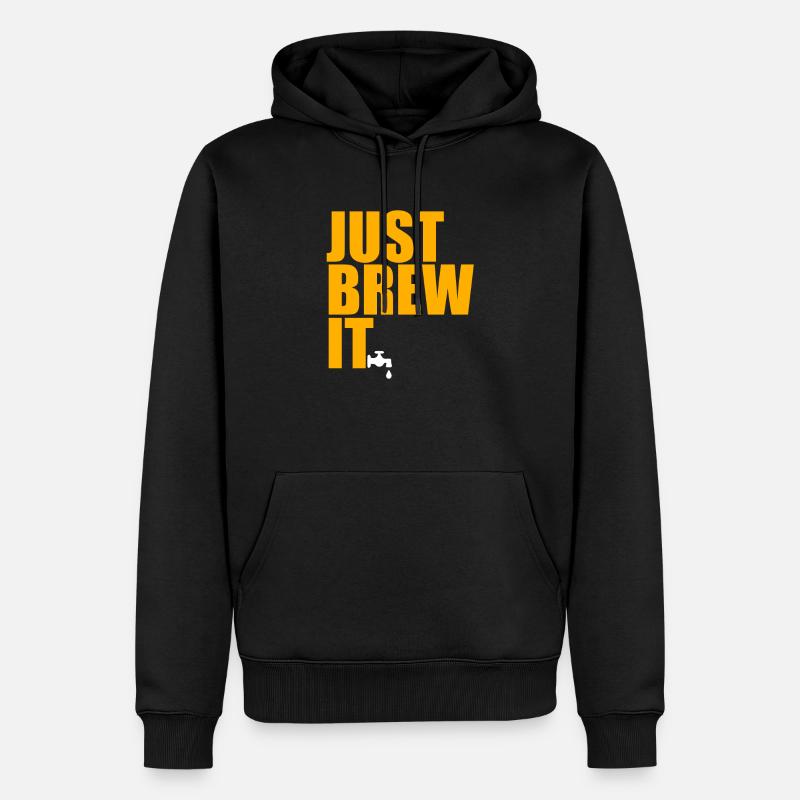 Bier - Männer Premium Bio Hoodie - Schwarz