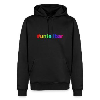 unteilbar wirsindmehr Demo gegen rechts - Männer Premium Bio Hoodie - Schwarz - Vorne - Nico (187cm)