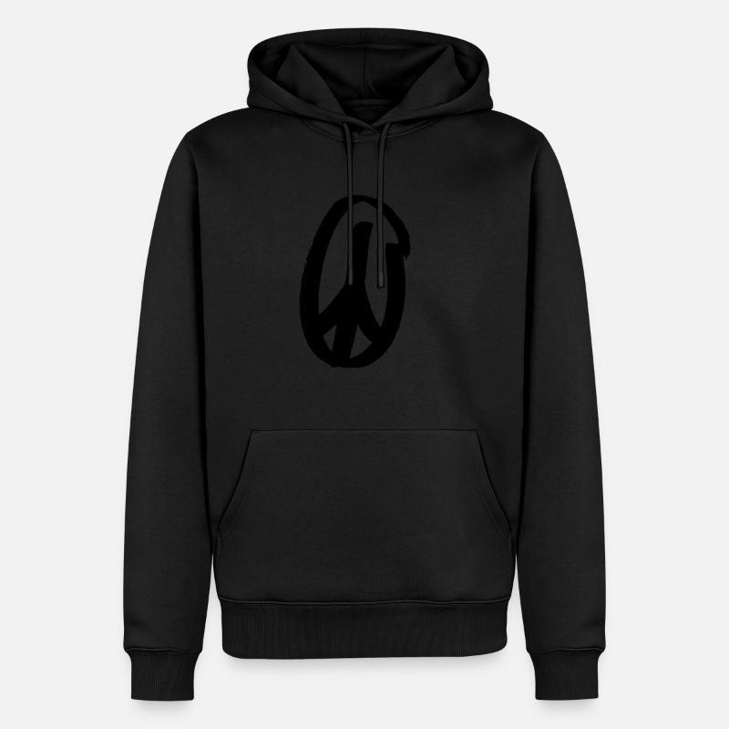 paix - Sweat à capuche Premium bio Homme - noir