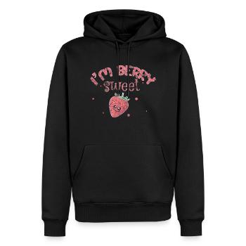 disant - Sweat à capuche Premium bio Homme - noir - Devant - Nico (187cm)