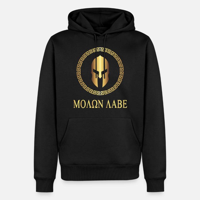 Sparta - molon labe - GOLD - Sweat à capuche Premium bio Homme - noir