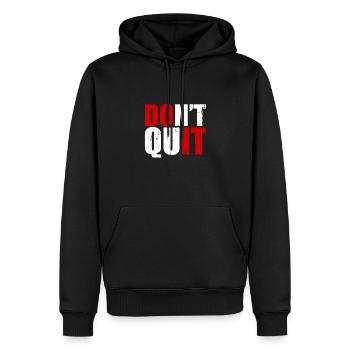 Fitness - Sweat à capuche Premium bio Homme - noir - Devant - Nico (187cm)