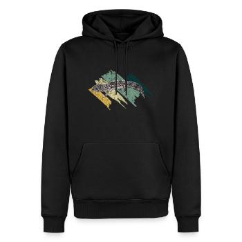 Gecko Echse Tier Geschenkidee - Männer Premium Bio Hoodie - Schwarz - Vorne - Nico (187cm)