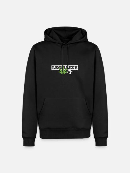 Weed Marihuana Geschenkidee - Männer Premium Bio Hoodie - Schwarz