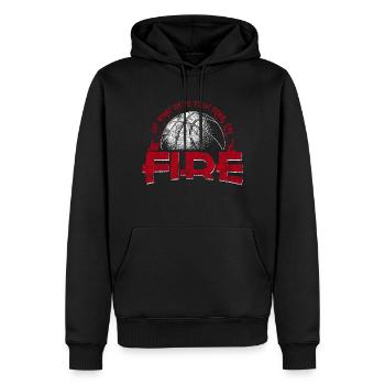 Basketball Spruch - Männer Premium Bio Hoodie - Schwarz - Vorne - Nico (187cm)