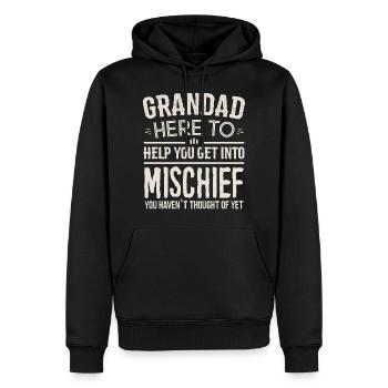Opa hier, um Sie in Mischief T-Shirt zu bekommen - Männer Premium Bio Hoodie - Schwarz - Vorne - Nico (187cm)