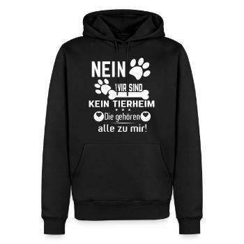 Tierheim3 - ein tolles Geschenk für Rudelführer - Männer Premium Bio Hoodie - Schwarz - Vorne - Nico (187cm)