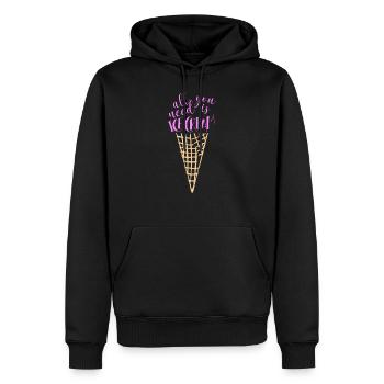 Eis Eiscreme Sommer Geschenkidee - Männer Premium Bio Hoodie - Schwarz - Vorne - Nico (187cm)