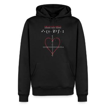 math - Sweat à capuche Premium bio Homme - noir - Devant - Nico (187cm)