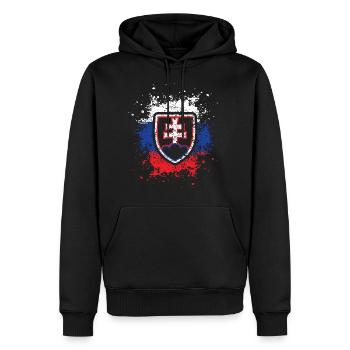 Slowenien EU - Männer Premium Bio Hoodie - Schwarz - Vorne - Nico (187cm)