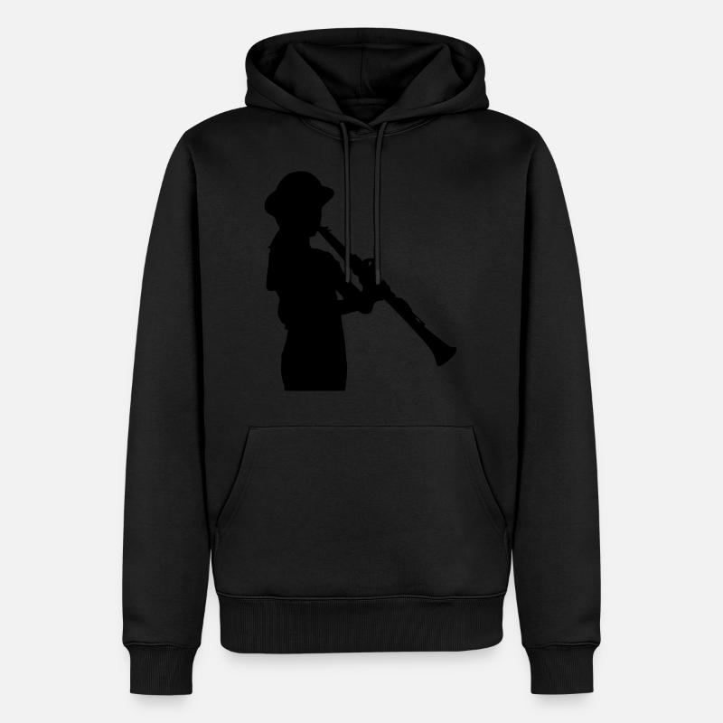 musique clarinette instrument - Sweat à capuche Premium bio Homme - undefined