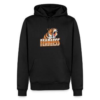 tigre - Sweat à capuche Premium bio Homme - noir - Devant - Nico (187cm)