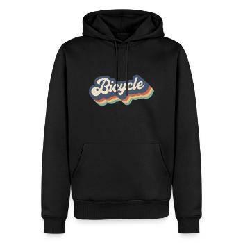 Fahrrad retro Geschenk vintage Text Radsport Sport - Männer Premium Bio Hoodie - Schwarz - Vorne - Nico (187cm)