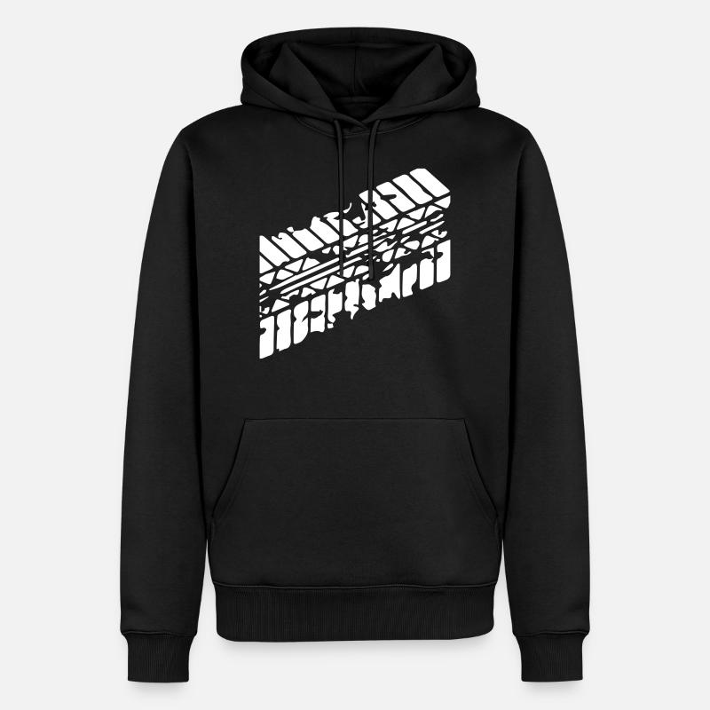 Empreinte des pneumatiques - Sweat à capuche Premium bio Homme - noir