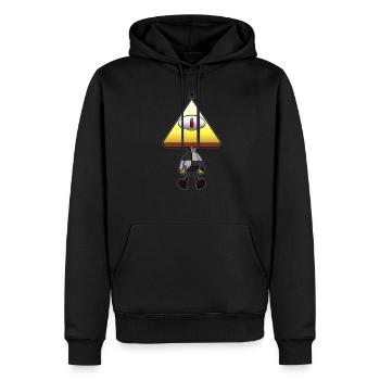 Human Bill - Sweat à capuche Premium bio Homme - noir - Devant - Nico (187cm)