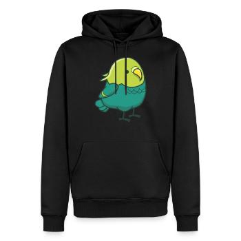 Vogel Vögel kawaii niedlich Geschenk Papagei Tier - Männer Premium Bio Hoodie - Schwarz - Vorne - Nico (187cm)