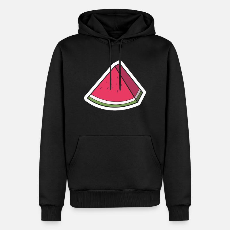 Wassermelone - Männer Premium Bio Hoodie - Schwarz