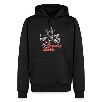 Dis le ski - Sweat à capuche Premium bio Homme - noir - Devant - Nico (187cm)