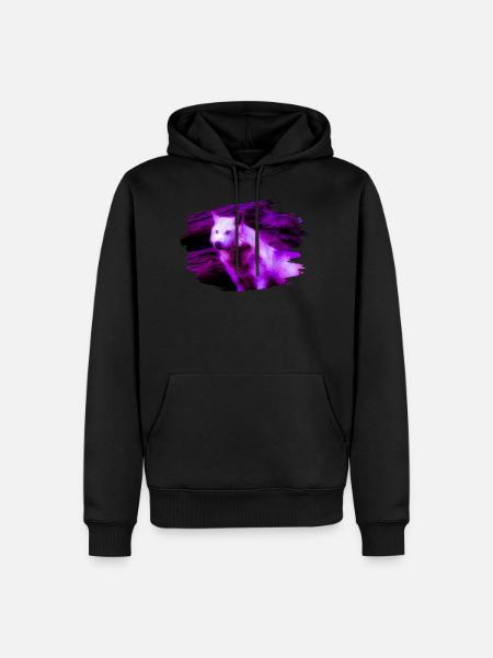 wolf - Men’s Premium Organic Hoodie - black