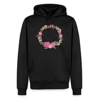 Blumen Kranz Geschenk Blüten Muttertag Florist - Männer Premium Bio Hoodie - Schwarz - Vorne - Nico (187cm)