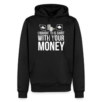 Poker Poker chips Poker Sort drôle cadeau - Sweat à capuche Premium bio Homme - noir - Devant - Nico (187cm)