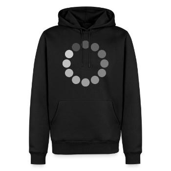 Loading Icon Circle - Männer Premium Bio Hoodie - Schwarz - Vorne - Nico (187cm)