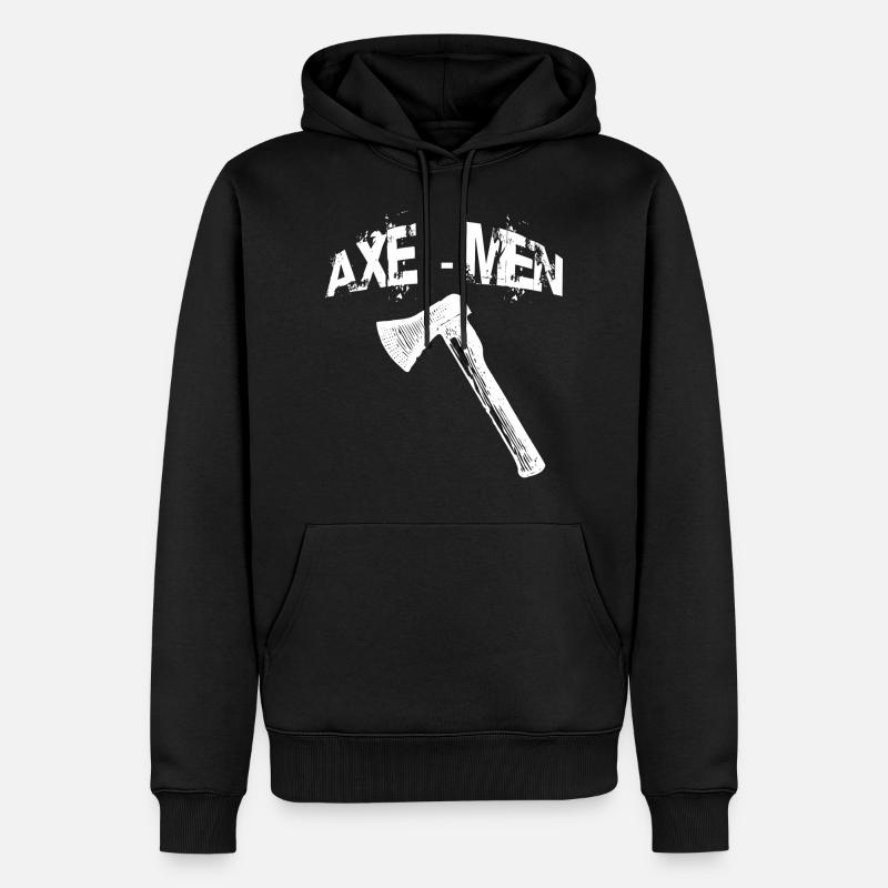 Axe Men - Männer Premium Bio Hoodie - Schwarz