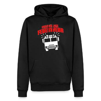Freiwillige Feuerwehr - Männer Premium Bio Hoodie - Schwarz - Vorne - Nico (187cm)