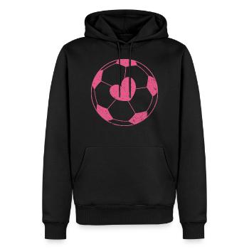 Frauenfussball - Männer Premium Bio Hoodie - Schwarz - Vorne - Nico (187cm)