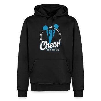 cheerleading - Sweat à capuche Premium bio Homme - noir - Devant - Nico (187cm)