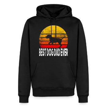 Sunset Dog 1 MEILLEUR CADEAU DU CADEAU - Sweat à capuche Premium bio Homme - noir - Devant - Nico (187cm)