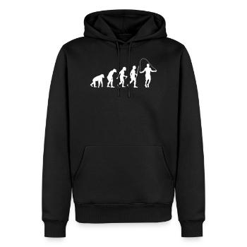 Evolution Rope Skipping - Männer Premium Bio Hoodie - Schwarz - Vorne - Nico (187cm)