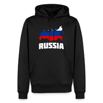 Russia Russia Map Map Country Gift - Men’s Premium Organic Hoodie - black - Front - Nico (187cm)