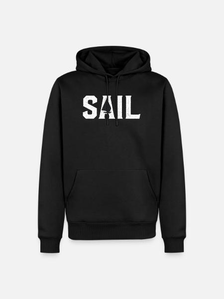 Sail Boat - Men’s Premium Organic Hoodie - black