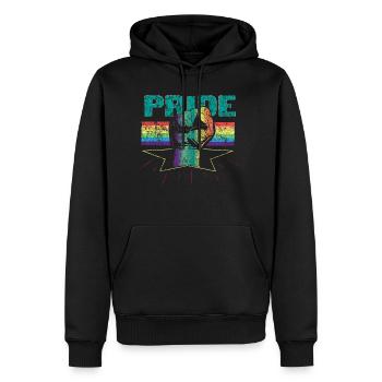 LGBT Retro Vintage Geschenk - Männer Premium Bio Hoodie - Schwarz - Vorne - Nico (187cm)