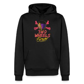 Motorrad Retro Vintage Geschenk - Männer Premium Bio Hoodie - Schwarz - Vorne - Nico (187cm)