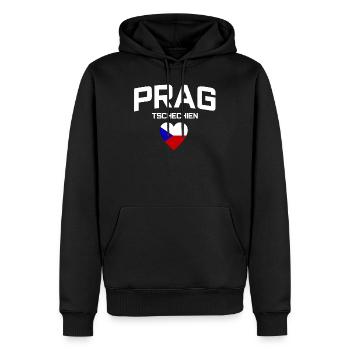 Prag Tschechien - Männer Premium Bio Hoodie - Schwarz - Vorne - Nico (187cm)